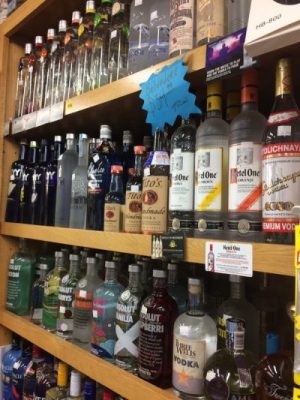 Liquor store merchandise